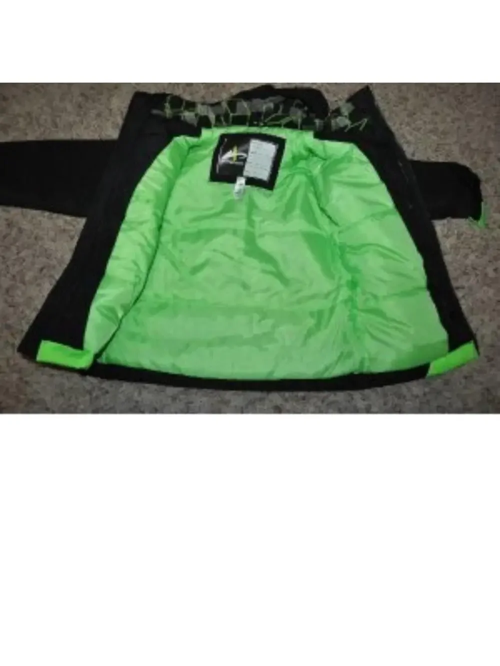 Boys All Weather Jacket 4/5 Black Green 4 in 1 Winter Spring Fall Athletech